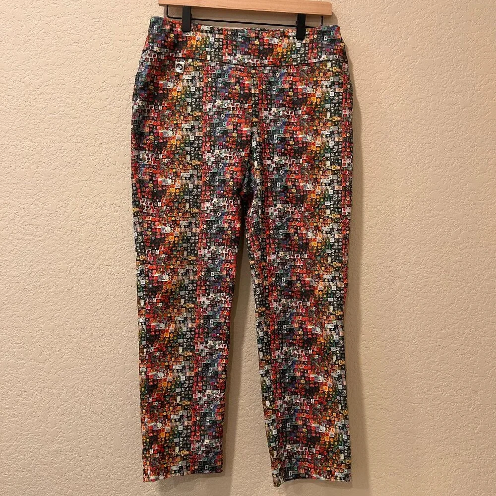 Lisette L Montreal Micro Mosaic Floral Pants Size 10